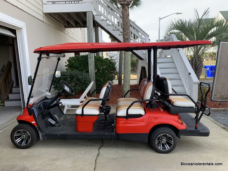 Ocean Isle beach 6 seater golf cart available for rent